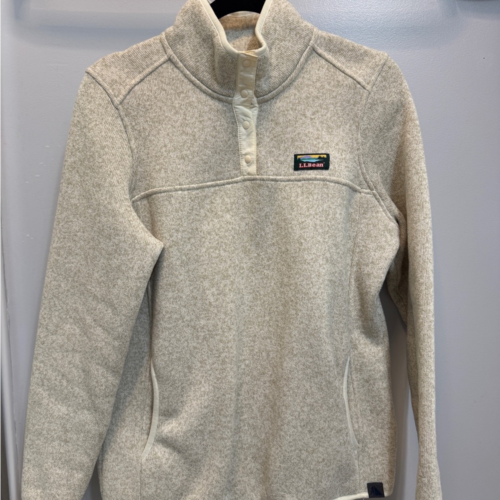 L.L. Bean Cream Knit Pullover
